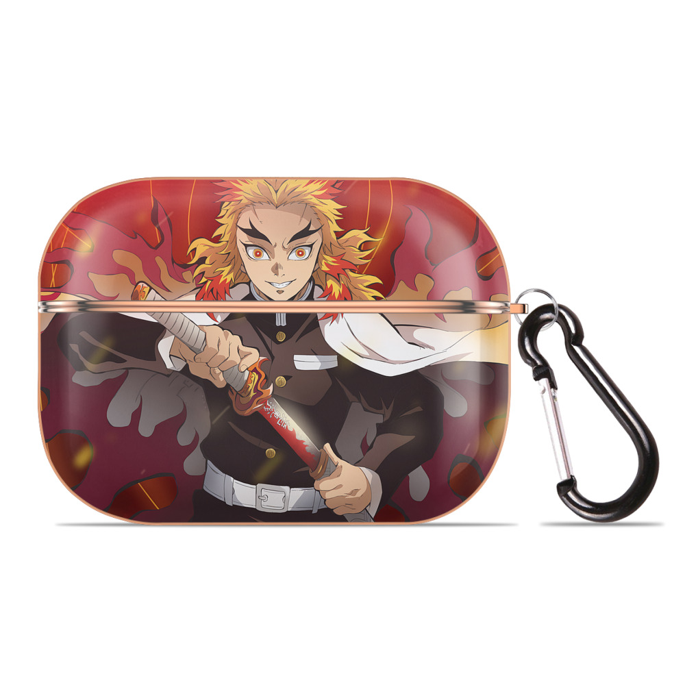 （画像用） 炎柱-煉󠄁獄 杏寿郎／れんごく きょうじゅろう Rengoku Kyoujurou 【AirPods Pro用】ハードシェル保護ケース｜耐衝撃・防指紋・カラビナ付き商品仕様