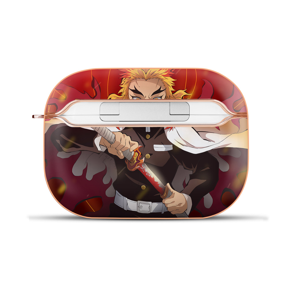 （画像用） 炎柱-煉󠄁獄 杏寿郎／れんごく きょうじゅろう Rengoku Kyoujurou 【AirPods Pro用】ハードシェル保護ケース｜耐衝撃・防指紋・カラビナ付き商品仕様