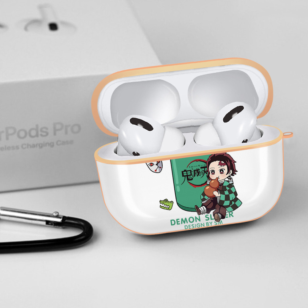 鬼滅の刃 竈門 炭治郎／かまど たんじろう Kamado Tanjirou 【AirPods Pro用】ハードシェル保護ケース｜耐衝撃・防指紋・カラビナ付き商品仕様