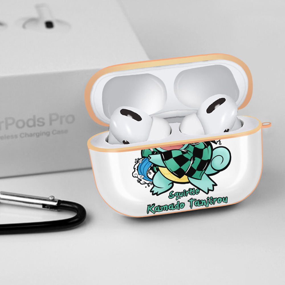 鬼滅の刃 竈門 炭治郎／かまど たんじろう Kamado Tanjirou 【AirPods Pro用】ハードシェル保護ケース｜耐衝撃・防指紋・カラビナ付き商品仕様