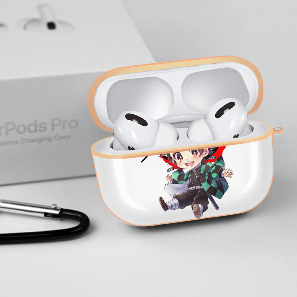 鬼滅の刃 竈門 炭治郎／かまど たんじろう Kamado Tanjirou 【AirPods Pro用】ハードシェル保護ケース｜耐衝撃・防指紋・カラビナ付き商品仕様
