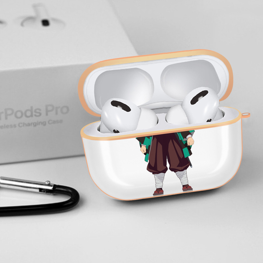 鬼滅の刃 竈門 炭治郎／かまど たんじろう Kamado Tanjirou 【AirPods Pro用】ハードシェル保護ケース｜耐衝撃・防指紋・カラビナ付き商品仕様
