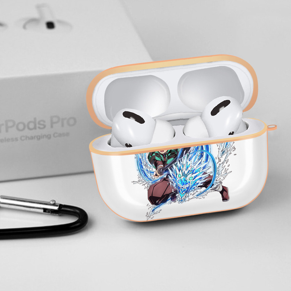 鬼滅の刃 竈門 炭治郎／かまど たんじろう Kamado Tanjirou 【AirPods Pro用】ハードシェル保護ケース｜耐衝撃・防指紋・カラビナ付き商品仕様