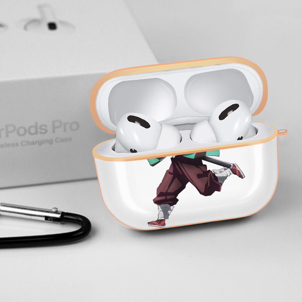鬼滅の刃 竈門 炭治郎／かまど たんじろう Kamado Tanjirou 【AirPods Pro用】ハードシェル保護ケース｜耐衝撃・防指紋・カラビナ付き商品仕様