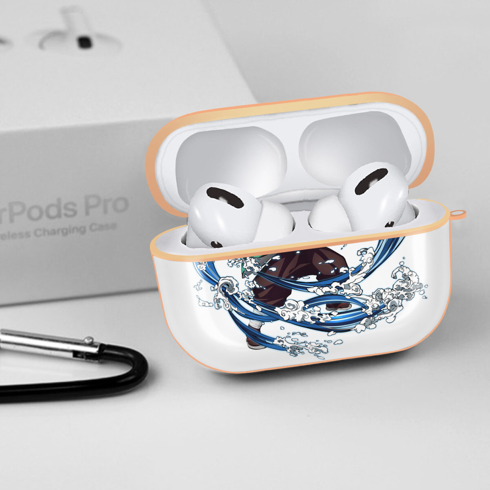 鬼滅の刃 竈門 炭治郎／かまど たんじろう Kamado Tanjirou 【AirPods Pro用】ハードシェル保護ケース｜耐衝撃・防指紋・カラビナ付き商品仕様