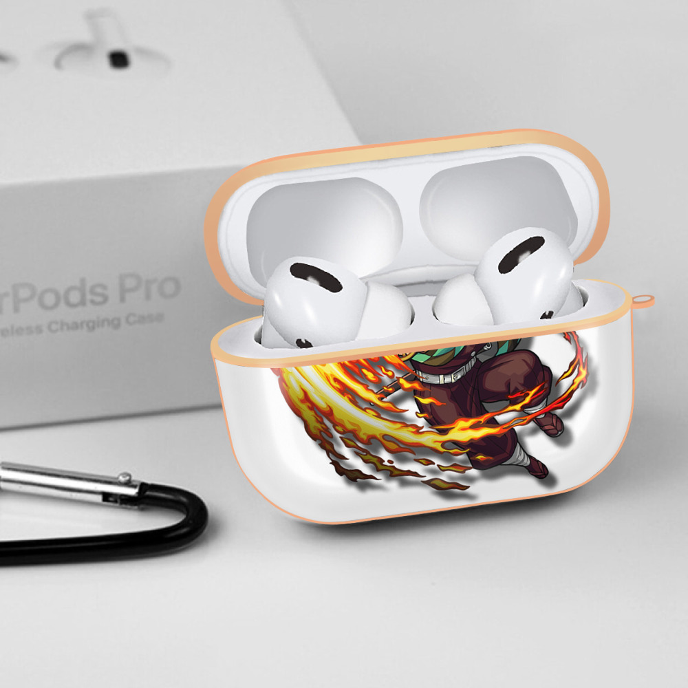 鬼滅の刃 竈門 炭治郎／かまど たんじろう Kamado Tanjirou 【AirPods Pro用】ハードシェル保護ケース｜耐衝撃・防指紋・カラビナ付き商品仕様