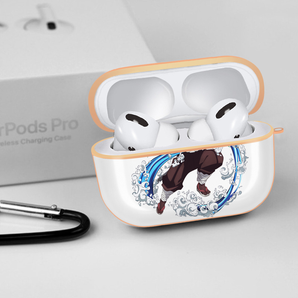 鬼滅の刃 竈門 炭治郎／かまど たんじろう Kamado Tanjirou 【AirPods Pro用】ハードシェル保護ケース｜耐衝撃・防指紋・カラビナ付き商品仕様