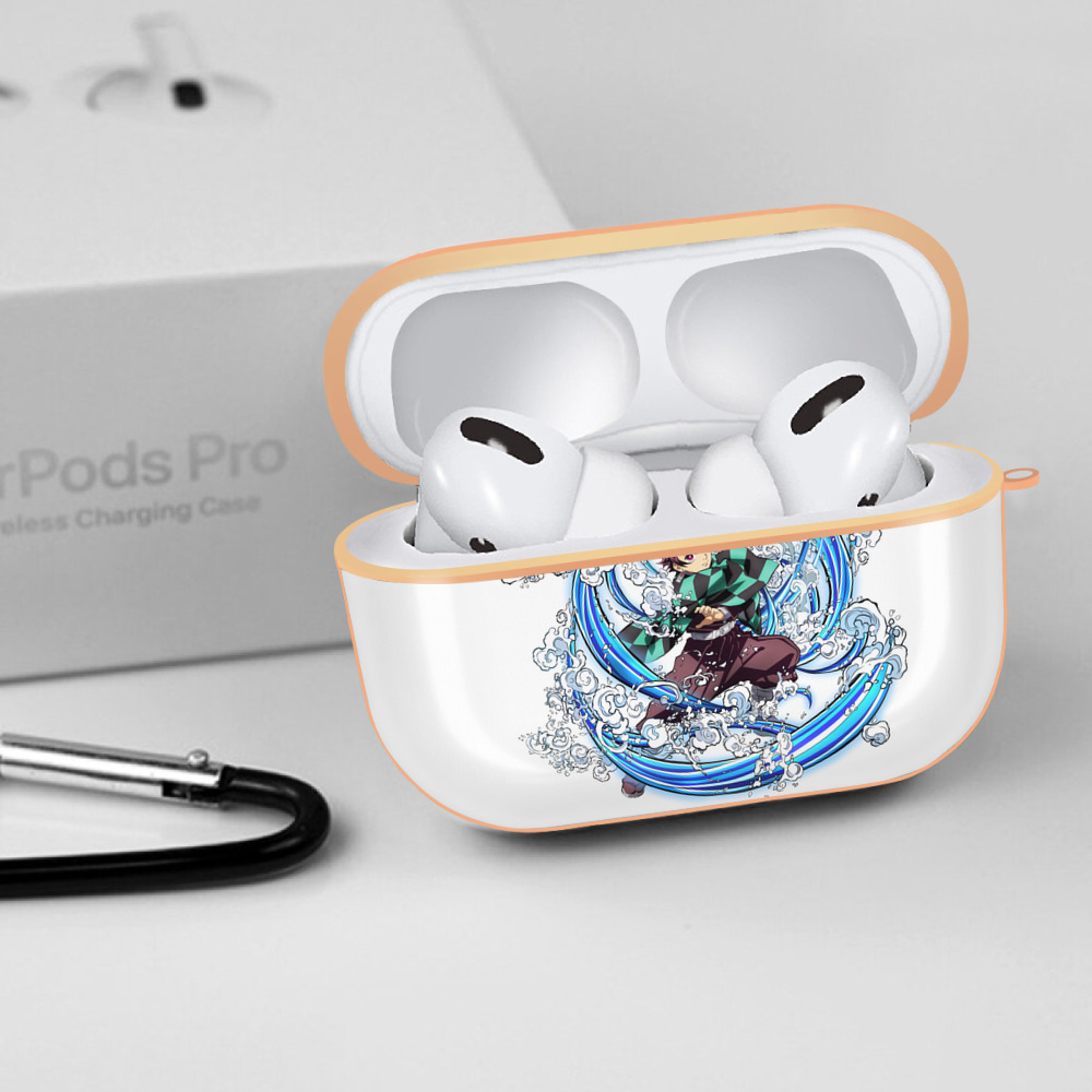 鬼滅の刃 竈門 炭治郎／かまど たんじろう Kamado Tanjirou 【AirPods Pro用】ハードシェル保護ケース｜耐衝撃・防指紋・カラビナ付き商品仕様