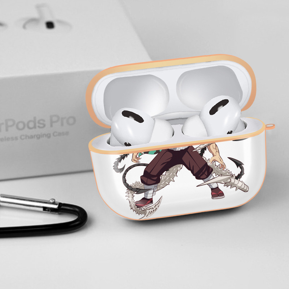 鬼滅の刃 竈門 炭治郎／かまど たんじろう Kamado Tanjirou 【AirPods Pro用】ハードシェル保護ケース｜耐衝撃・防指紋・カラビナ付き商品仕様