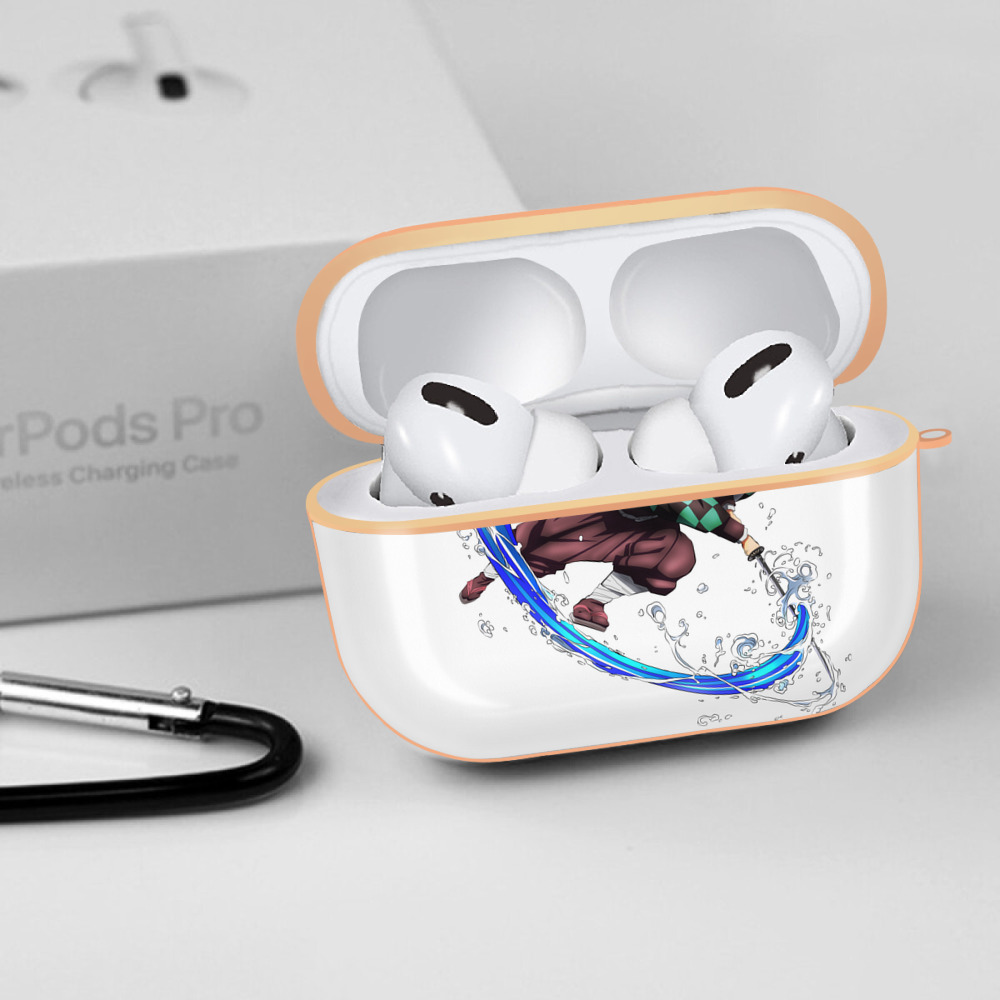 鬼滅の刃 竈門 炭治郎／かまど たんじろう Kamado Tanjirou 【AirPods Pro用】ハードシェル保護ケース｜耐衝撃・防指紋・カラビナ付き商品仕様