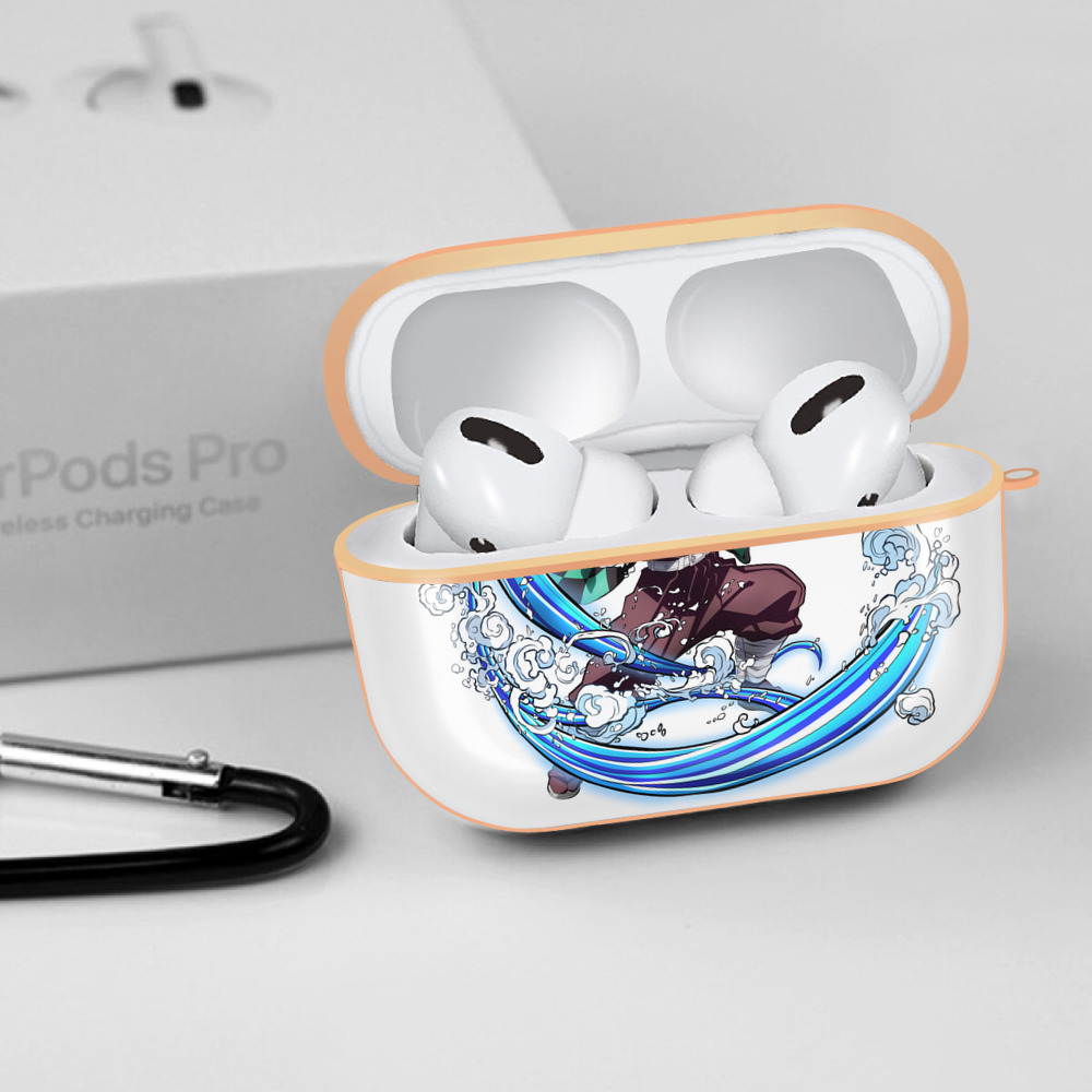 鬼滅の刃 竈門 炭治郎／かまど たんじろう Kamado Tanjirou 【AirPods Pro用】ハードシェル保護ケース｜耐衝撃・防指紋・カラビナ付き商品仕様