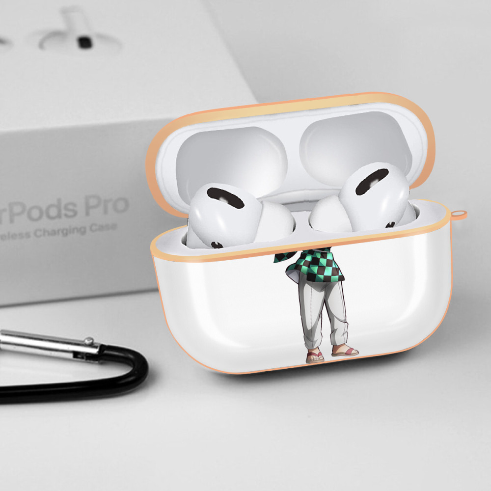 鬼滅の刃 竈門 炭治郎／かまど たんじろう Kamado Tanjirou 【AirPods Pro用】ハードシェル保護ケース｜耐衝撃・防指紋・カラビナ付き商品仕様