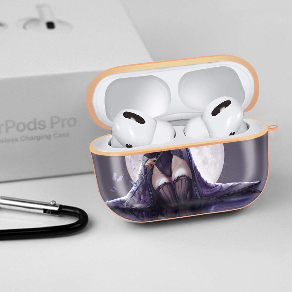 鬼滅の刃（きめつのやいば）蟲柱-胡蝶 しのぶ／こちょう しのぶ Kochou Shinobu 【AirPods Pro用】ハードシェル保護ケース｜耐衝撃・防指紋・カラビナ付き商品仕様