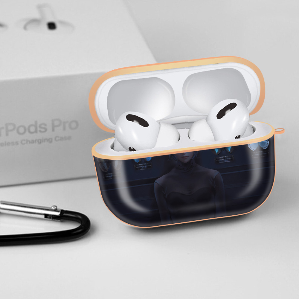 鬼滅の刃（きめつのやいば）蟲柱-胡蝶 しのぶ／こちょう しのぶ Kochou Shinobu 【AirPods Pro用】ハードシェル保護ケース｜耐衝撃・防指紋・カラビナ付き商品仕様
