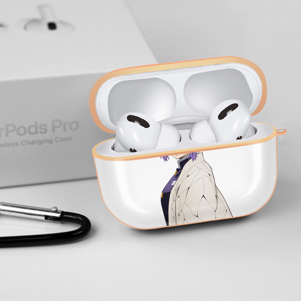 鬼滅の刃（きめつのやいば）蟲柱-胡蝶 しのぶ／こちょう しのぶ Kochou Shinobu 【AirPods Pro用】ハードシェル保護ケース｜耐衝撃・防指紋・カラビナ付き商品仕様