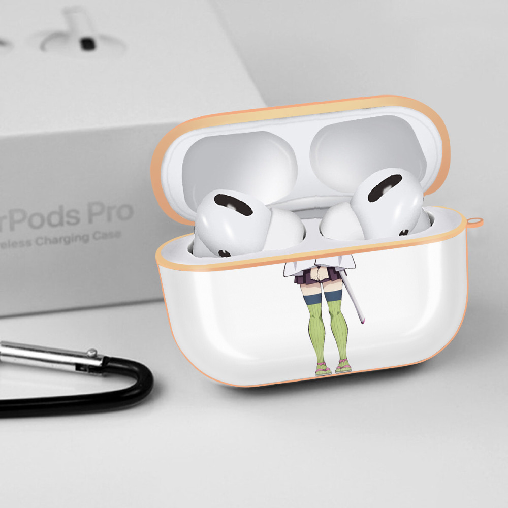 鬼滅の刃（きめつのやいば）恋柱-甘露寺 蜜璃／かんろじ みつり Kanroji Mitsuri 【AirPods Pro用】ハードシェル保護ケース｜耐衝撃・防指紋・カラビナ付き商品仕様
