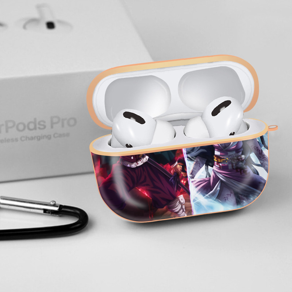 鬼滅の刃（きめつのやいば）竈門 炭治郎／かまど たんじろう Kamado Tanjirou 【AirPods Pro用】ハードシェル保護ケース｜耐衝撃・防指紋・カラビナ付き商品仕様