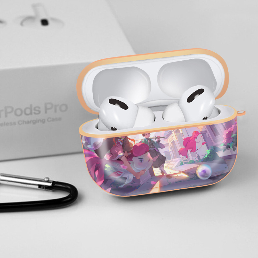 鬼滅の刃（きめつのやいば）竈門 炭治郎／かまど たんじろう Kamado Tanjirou 【AirPods Pro用】ハードシェル保護ケース｜耐衝撃・防指紋・カラビナ付き商品仕様