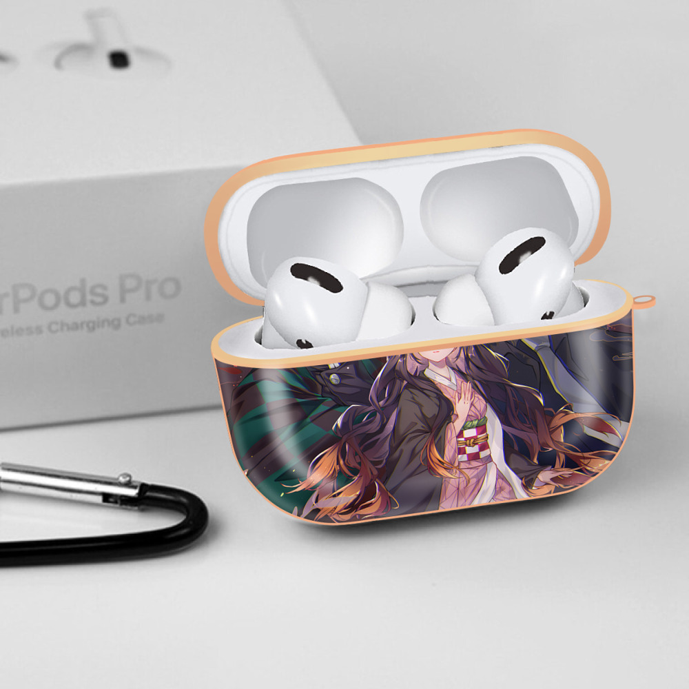 鬼滅の刃（きめつのやいば）竈門 炭治郎／かまど たんじろう Kamado Tanjirou 【AirPods Pro用】ハードシェル保護ケース｜耐衝撃・防指紋・カラビナ付き商品仕様
