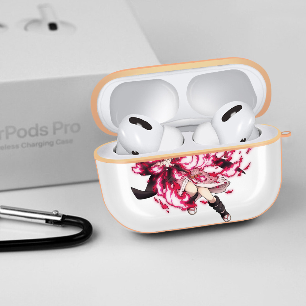 鬼滅の刃（きめつのやいば）竈門 禰󠄀豆子／かまど ねずこ Kamado Nezuko 【AirPods Pro用】ハードシェル保護ケース｜耐衝撃・防指紋・カラビナ付き商品仕様