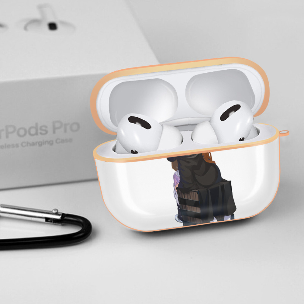 鬼滅の刃（きめつのやいば）竈門 禰󠄀豆子／かまど ねずこ Kamado Nezuko 【AirPods Pro用】ハードシェル保護ケース｜耐衝撃・防指紋・カラビナ付き商品仕様