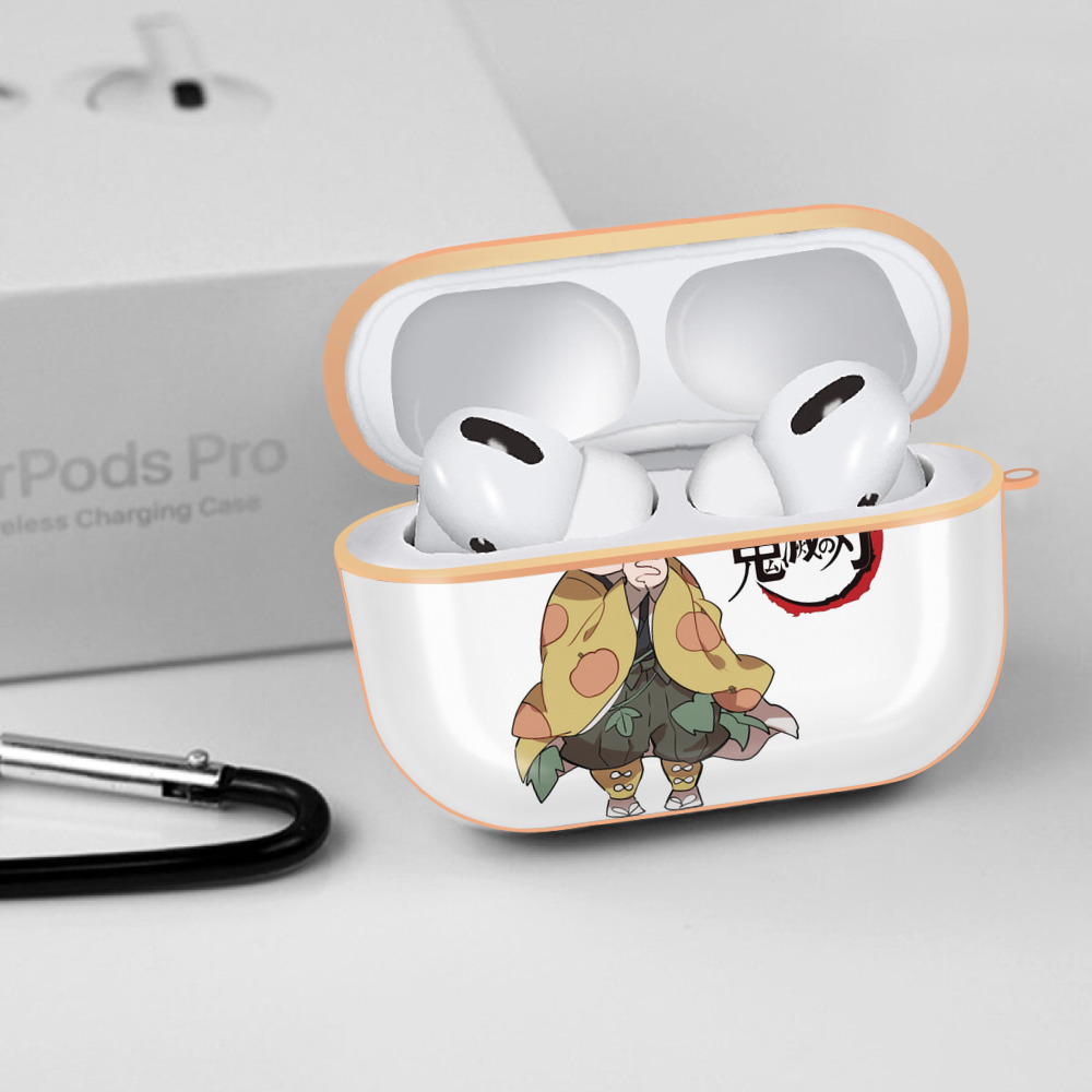 鬼滅の刃（きめつのやいば）我妻 善逸／あがつま ぜんいつ Agatsuma Zenitsu 【AirPods Pro用】ハードシェル保護ケース｜耐衝撃・防指紋・カラビナ付き商品仕様