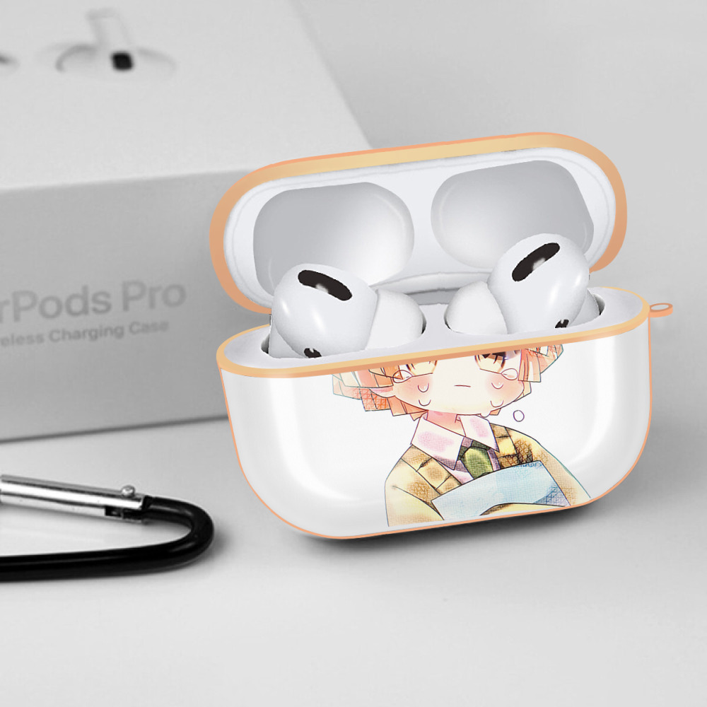 鬼滅の刃（きめつのやいば）我妻 善逸／あがつま ぜんいつ Agatsuma Zenitsu 【AirPods Pro用】ハードシェル保護ケース｜耐衝撃・防指紋・カラビナ付き商品仕様