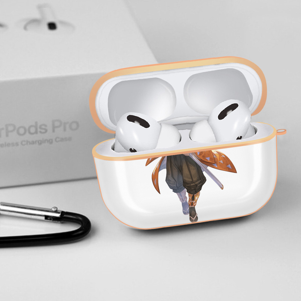 鬼滅の刃（きめつのやいば）我妻 善逸／あがつま ぜんいつ Agatsuma Zenitsu 【AirPods Pro用】ハードシェル保護ケース｜耐衝撃・防指紋・カラビナ付き商品仕様