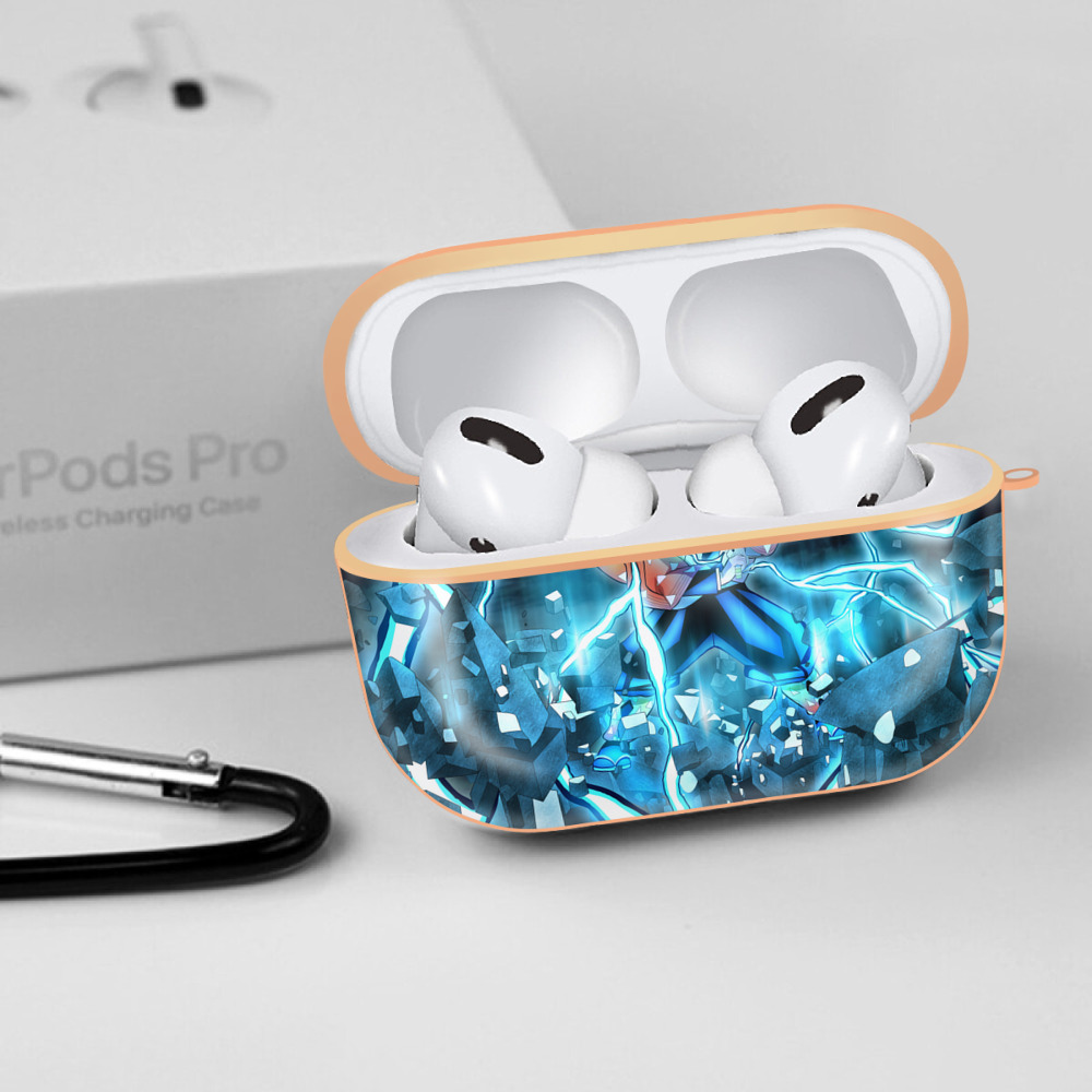 鬼滅の刃（きめつのやいば）我妻 善逸／あがつま ぜんいつ Agatsuma Zenitsu 【AirPods Pro用】ハードシェル保護ケース｜耐衝撃・防指紋・カラビナ付き商品仕様