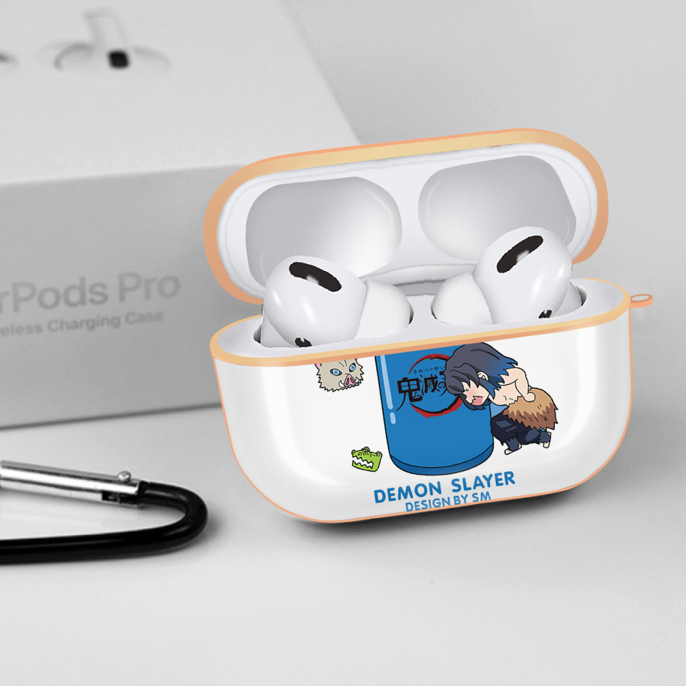 鬼滅の刃（きめつのやいば）嘴平 伊之助／はしびら いのすけ Hashibira Inosuke 【AirPods Pro用】ハードシェル保護ケース｜耐衝撃・防指紋・カラビナ付き商品仕様