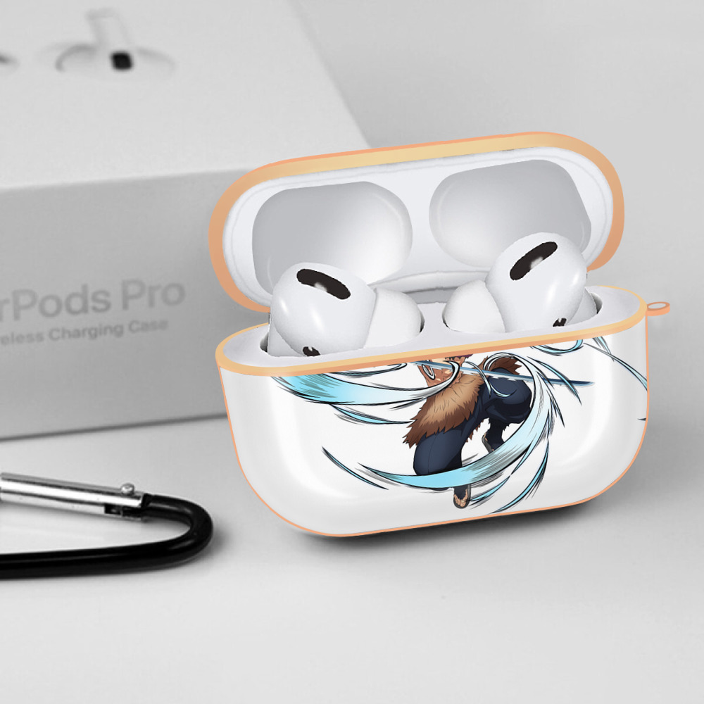 鬼滅の刃（きめつのやいば）嘴平 伊之助／はしびら いのすけ Hashibira Inosuke 【AirPods Pro用】ハードシェル保護ケース｜耐衝撃・防指紋・カラビナ付き商品仕様