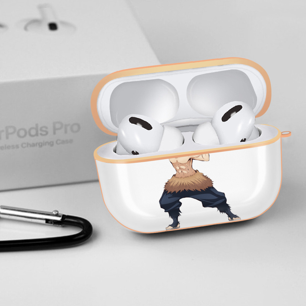鬼滅の刃（きめつのやいば）嘴平 伊之助／はしびら いのすけ Hashibira Inosuke 【AirPods Pro用】ハードシェル保護ケース｜耐衝撃・防指紋・カラビナ付き商品仕様