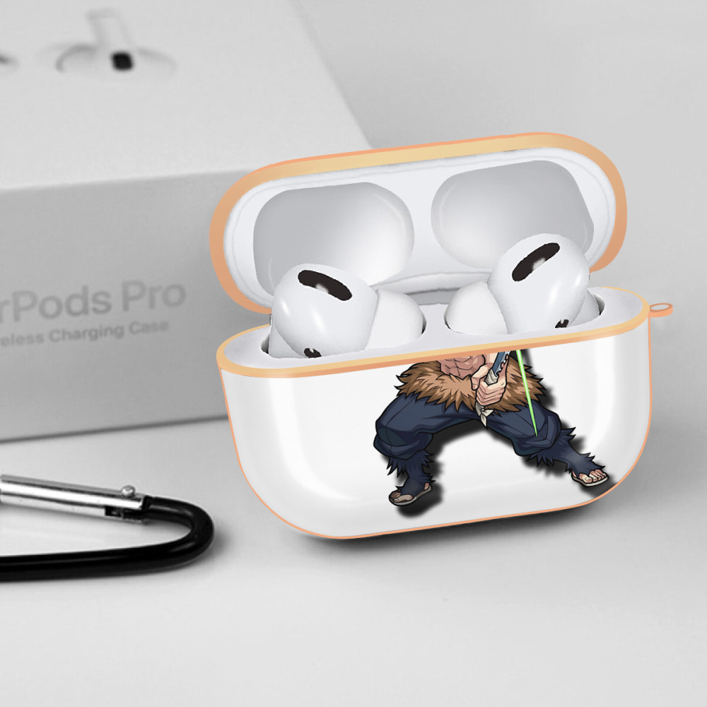 鬼滅の刃（きめつのやいば）嘴平 伊之助／はしびら いのすけ Hashibira Inosuke 【AirPods Pro用】ハードシェル保護ケース｜耐衝撃・防指紋・カラビナ付き商品仕様