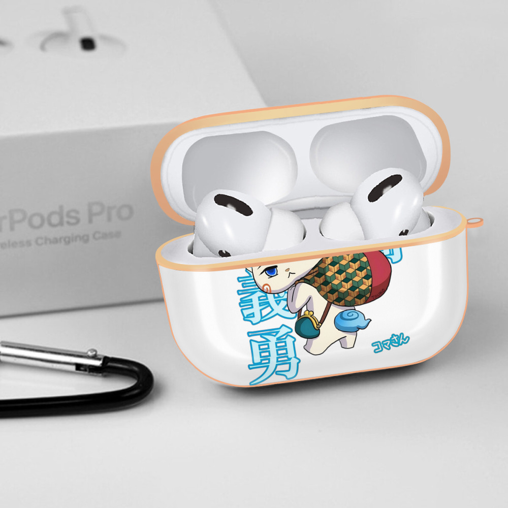 鬼滅の刃（きめつのやいば）水柱-冨岡 義勇／とみおか ぎゆう Tomioka Giyuu 【AirPods Pro用】ハードシェル保護ケース｜耐衝撃・防指紋・カラビナ付き商品仕様