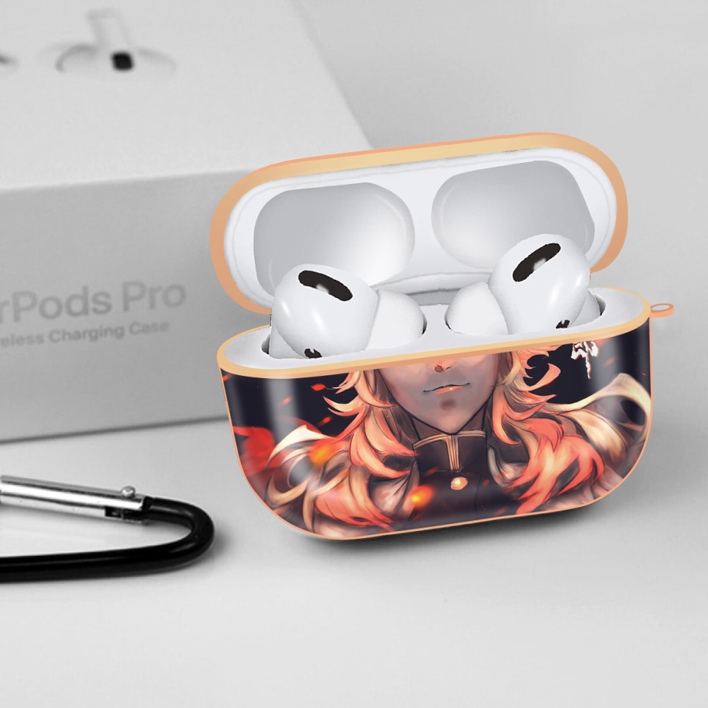 炎柱-煉󠄁獄 杏寿郎／れんごく きょうじゅろう Rengoku Kyoujurou 【AirPods Pro用】ハードシェル保護ケース｜耐衝撃・防指紋・カラビナ付き商品仕様