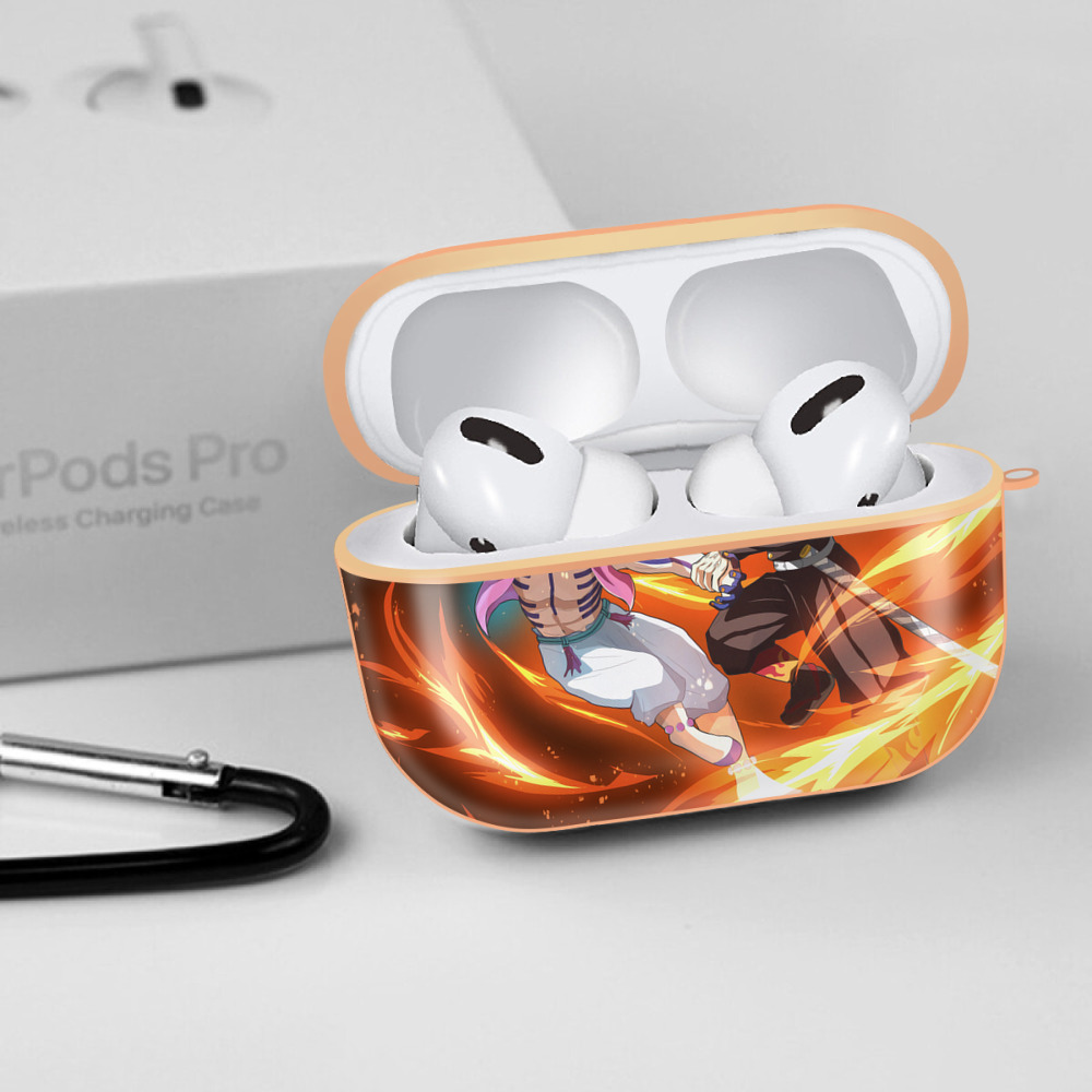 炎柱-煉󠄁獄 杏寿郎／れんごく きょうじゅろう Rengoku Kyoujurou 【AirPods Pro用】ハードシェル保護ケース｜耐衝撃・防指紋・カラビナ付き商品仕様