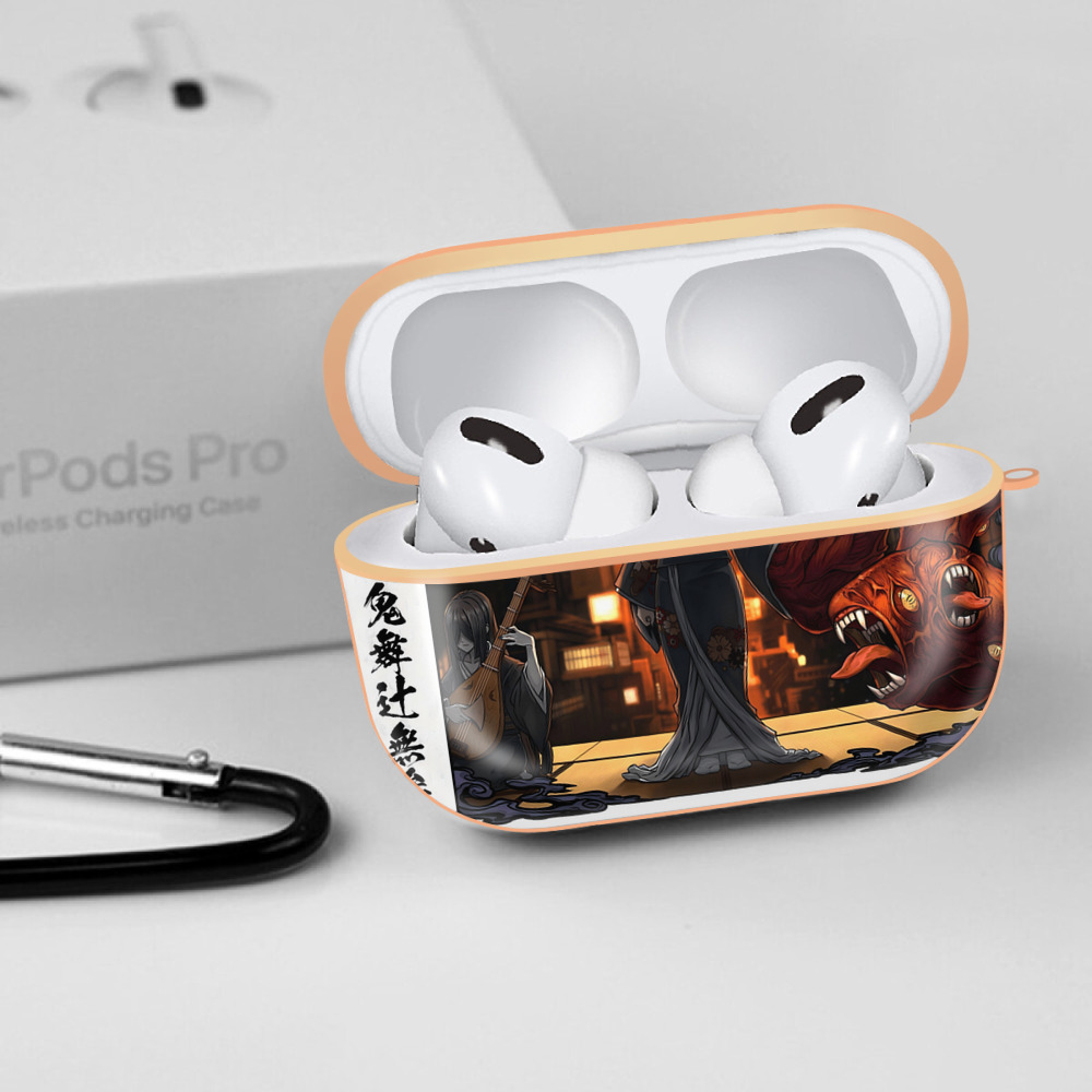 鬼滅の刃（きめつのやいば）鬼舞辻 無惨／きぶつじ むざん Kibutsuji Muzan 【AirPods Pro用】ハードシェル保護ケース｜耐衝撃・防指紋・カラビナ付き商品仕様